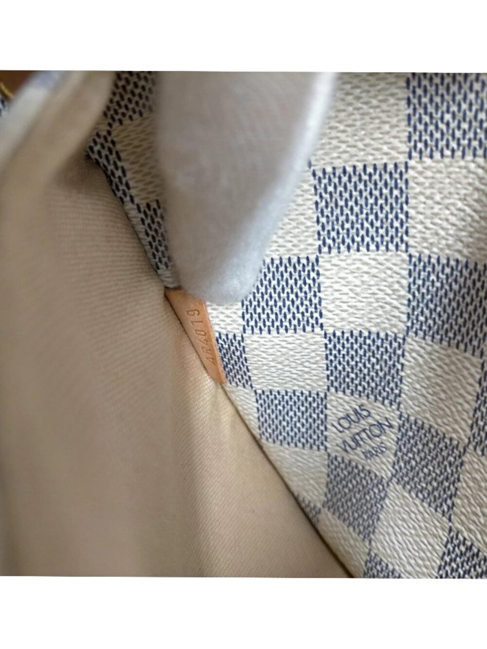 Authentic Louis Vuitton Totally GM Damier Azur Tote Bag White LV Shoulder Bag - Picture 16 of 16